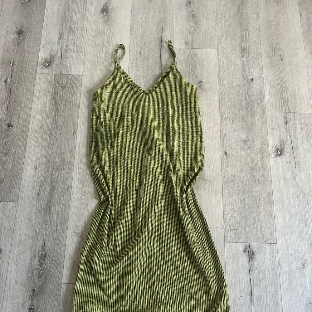 Zara Green Striped Dress